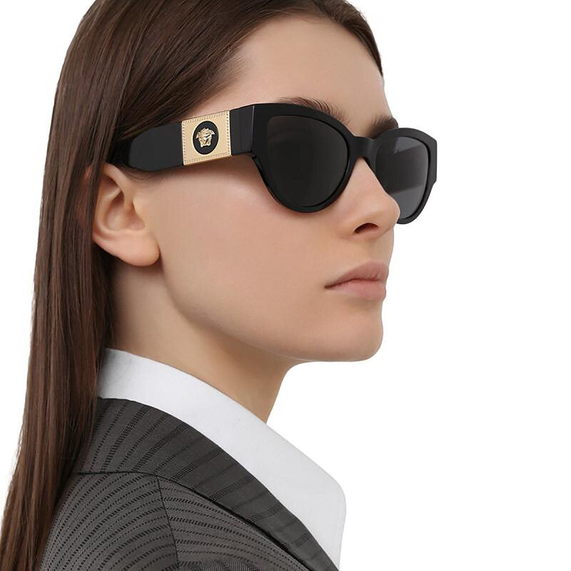Versace Women's Phantos Frame Black Acetate Sunglasses - VE4398