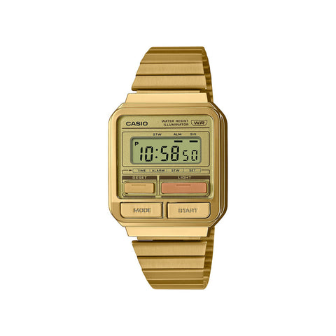 Casio Vintage A120WEG-9A Unisex Gold Stainless Steel Band Digital Watch