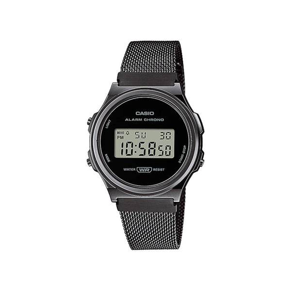 Casio Vintage Women's Digital Watch A171WEMB-1A
 Black Stainless Steel Watch For Women