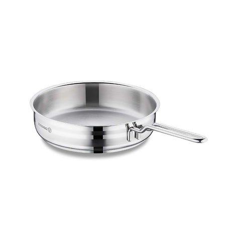 Korkmaz Astra2 Stainless Steel Frying Pan - 24x6cm, Induction Compatible, Made In Turkey