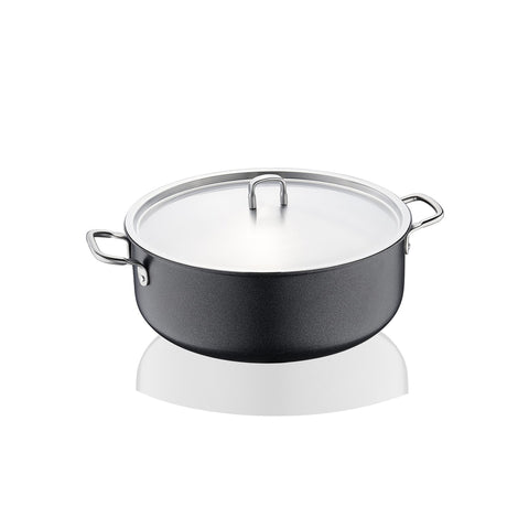 Korkmaz Doria Non Stick Cooking Pot with Stainless Steel Lid - 32x13cm PFOA Free, Induction Compatible, Made In Turkey