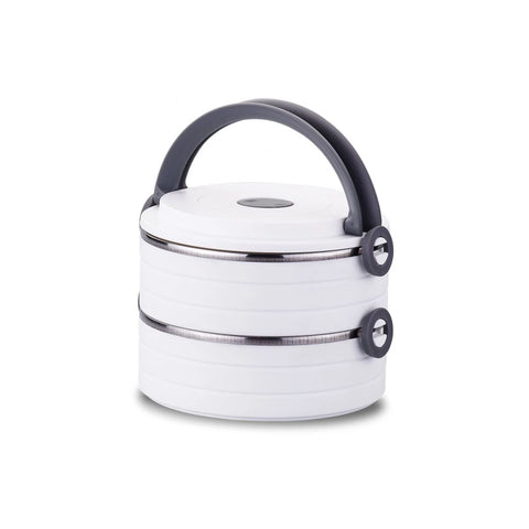 Korkmaz 1200ml Stainless Steel Inside White Color Lunch Box - Made in Turkey