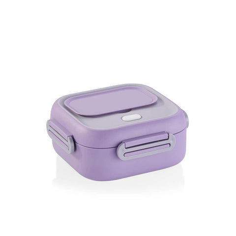 Korkmaz Essentials 750ml Stainless Steel Inside Purple Lunch Box with Spoon - Made in Turkey