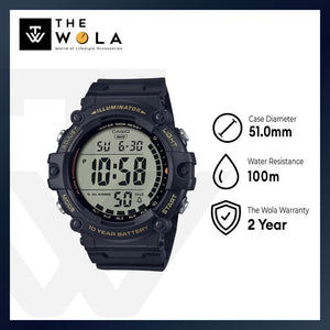 Casio Men's Digital Watch AE-1500WHX-1A Black Resin Strap Watch for Men