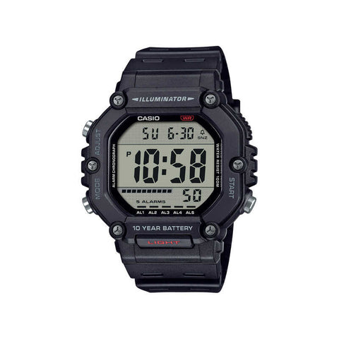 Casio AE-1600H-1AV Men Digital Watch Black Resin Strap