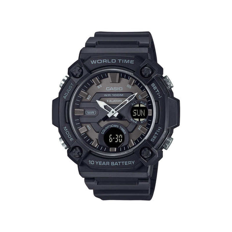 Casio AEQ-120W-1BV Men Analog-Digital Watch Black Resin Strap