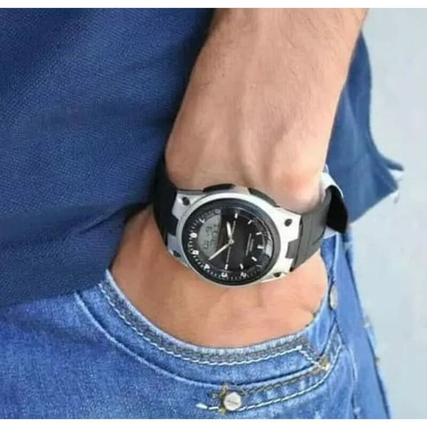 Casio Men Analog-Digital Watch AW-80-1A Silver Resin Strap