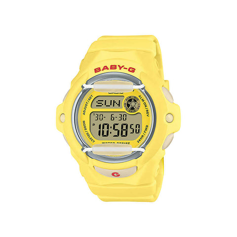 Casio Baby-G BG-169CH-9 Women Digital Watch with Yellow Resin Band