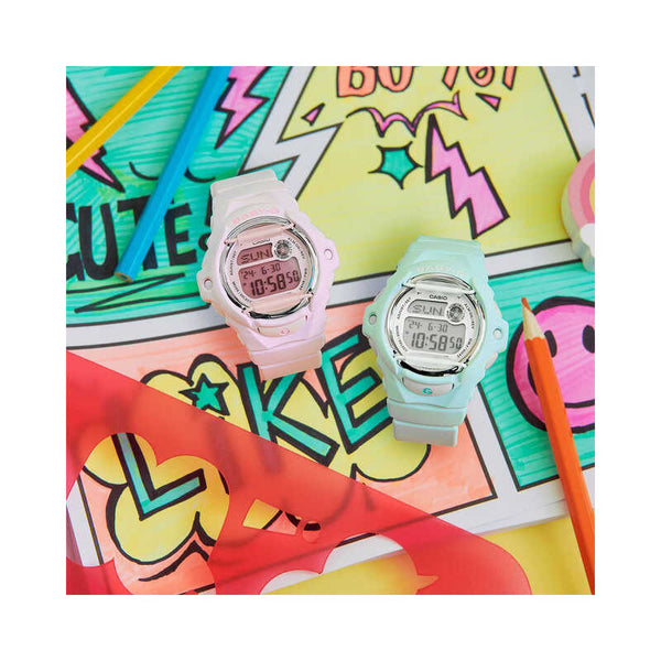 Casio Baby-G BG-169U-3 Women's Digital Sport Watch with Green Resin Band