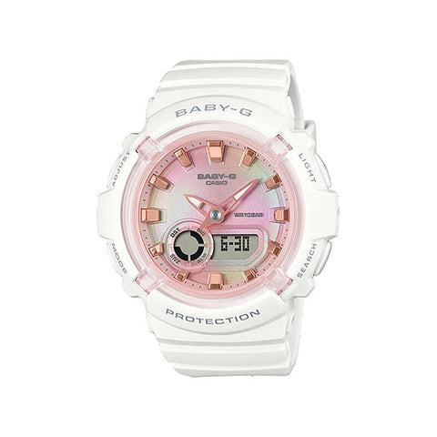 Casio Baby-G BGA-280TD-7A Women Analog-Digital Watch with White Resin Band