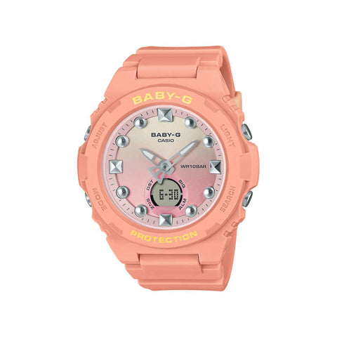 Casio Baby-G BGA-320-4A1 Women Analog-Digital Watch Orange Resin Strap