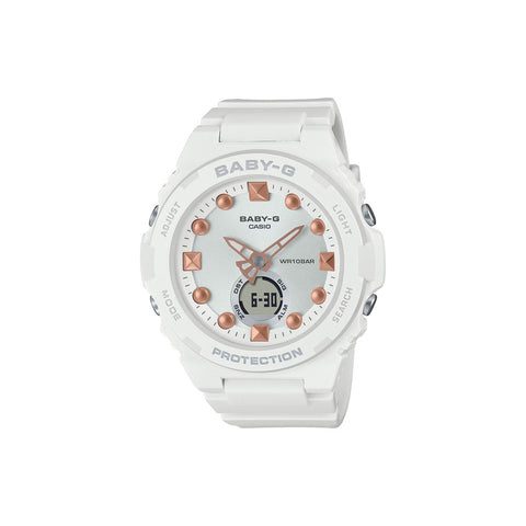 Casio Baby-G BGA-320-7A2 Playful Beach Series Women's Sport Watch with White Resin Band