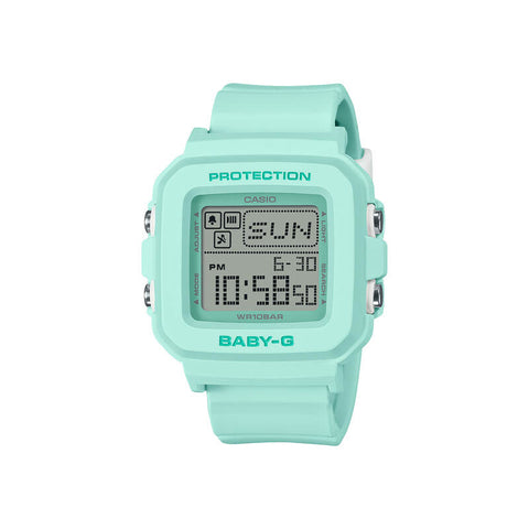 Casio Baby-G Women Digital Watch BGD-10-3 Green Resin Strap