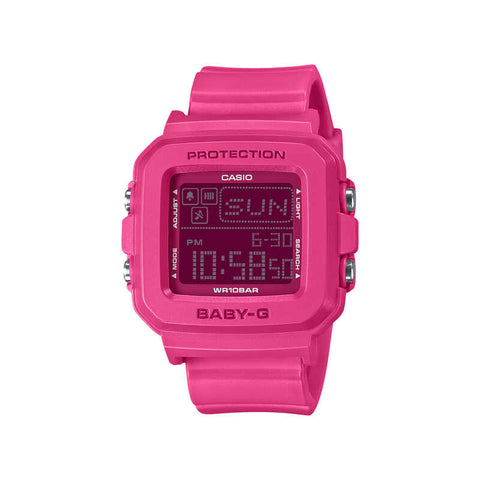 Casio Baby-G + Plus 30th Anniversary Women Digital Watch BGD-10K-4 Pink Resin Strap & Watch Case Holder