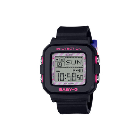 Casio Baby-G BGD-10KKM-1 Kuromi Collaboration Model Women Digital Watch Black Resin Strap