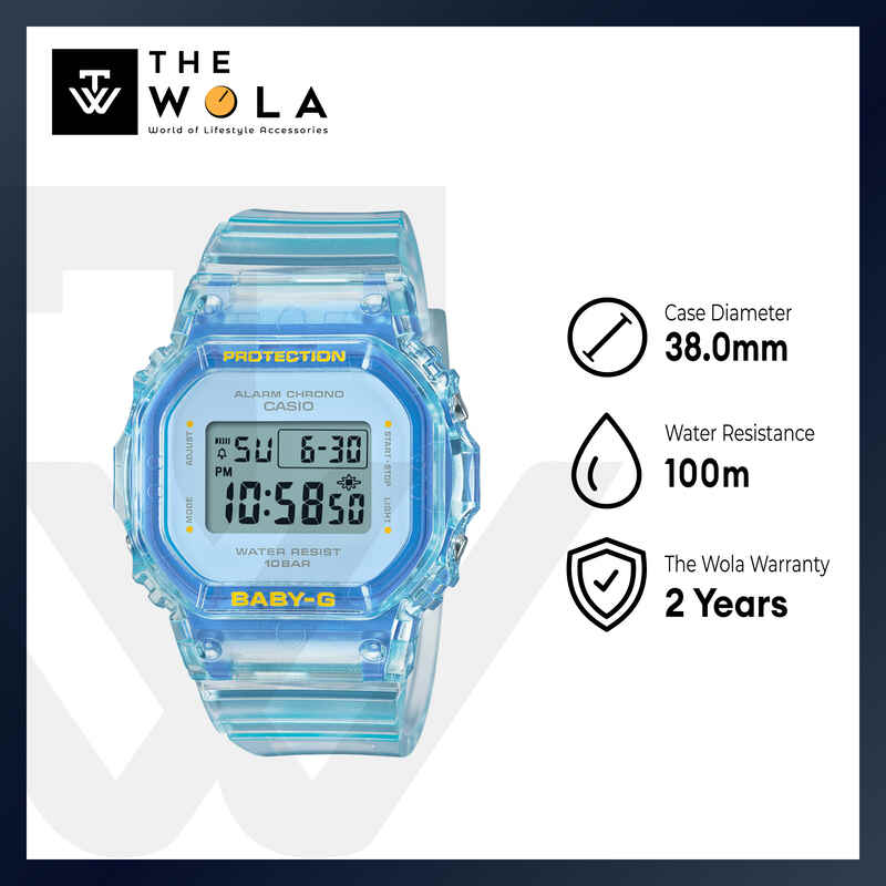 Casio Baby-G BGD-565SJ-2 Women Digital Watch Blue Resin Strap