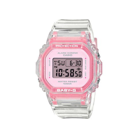 Casio Baby-G BGD-565SJ-7 Women Digital Watch Clear Resin Strap