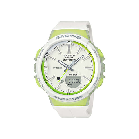 Casio Baby-G Women Analog-Digital Watch BGS-100-7A2 White Resin Strap