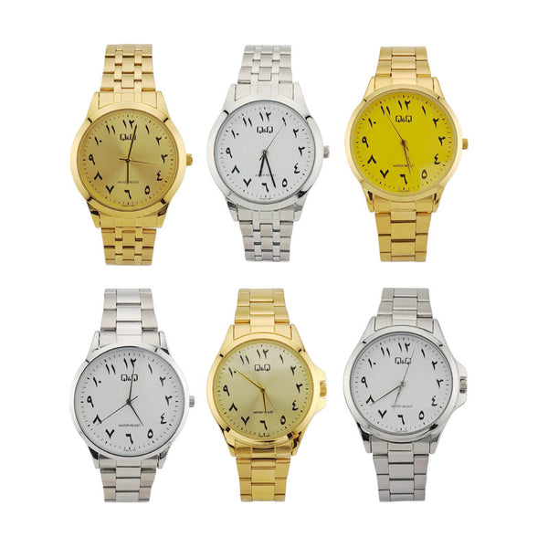 Q&Q Watch By Citizen C00A-014PY Men Analog Watch with Silver Stainless Steel Strap