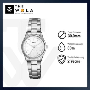 Q&Q Watch by Citizen C11A-001PY Women Analog Watch with Silver Stainless Steel Strap