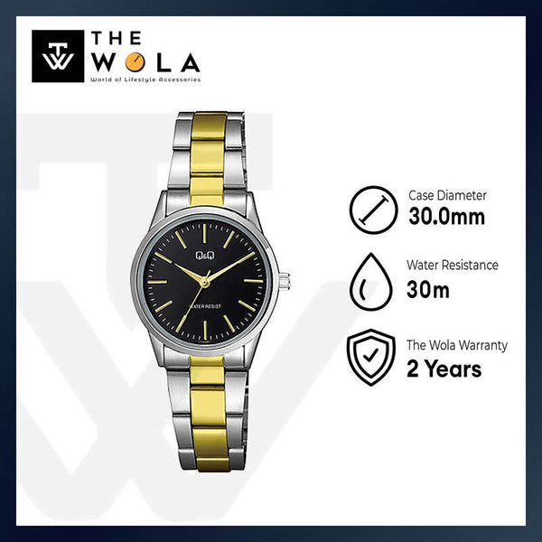 Q&Q Watch by Citizen C11A-006PY Women Analog Watch with Silver Stainless Steel Strap