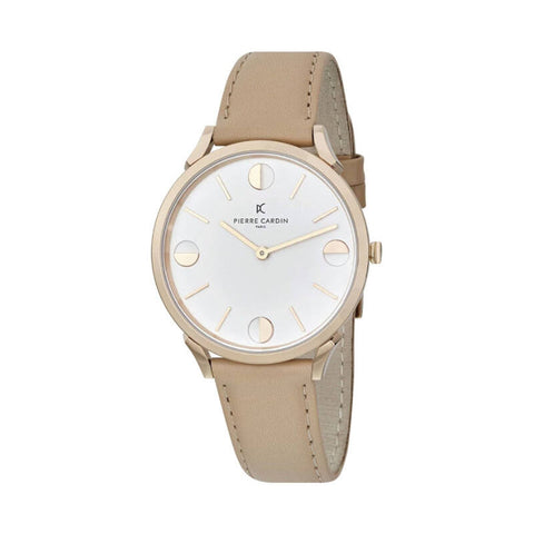 Pierre Cardin Women's Analog Watch with Beige Leather Band CPI.2011