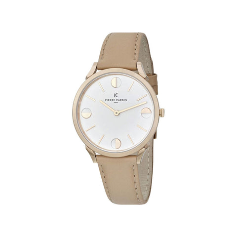 Pierre Cardin Women's Analog Watch with Beige Leather Band CPI.2011