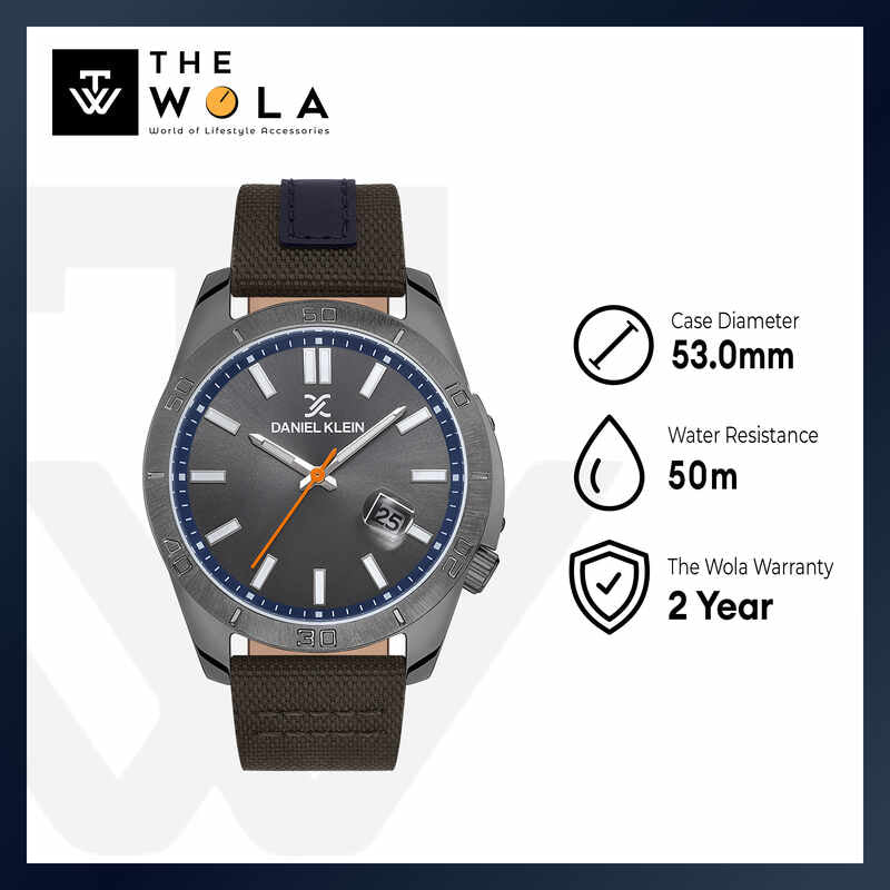 Daniel Klein Premium Men's Analog Watch DK.1.13515-4 Black with Leather Strap | Watch for Men