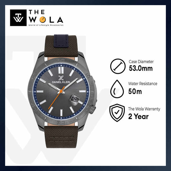 Daniel Klein Premium Men's Analog Watch DK.1.13515-4 Black with Leather Strap | Watch for Men