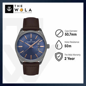 Daniel Klein Premium Men's Analog Watch DK.1.13555-4 Brown with Leather Strap | Watch for Men