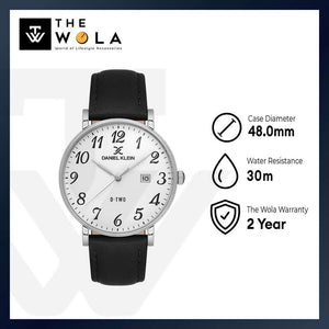 Daniel Klein Arcadia Men's Analog Watch DK.1.13562-1 Black with Leather Strap | Watch for Men