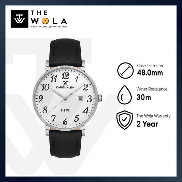 Daniel Klein Arcadia Men's Analog Watch DK.1.13562-1 Black with Leather Strap | Watch for Men