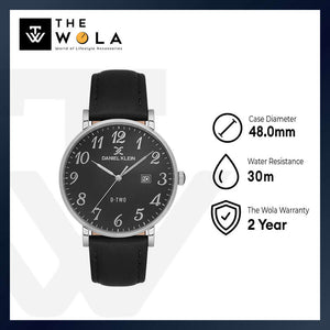 Daniel Klein Arcadia Men's Analog Watch DK.1.13562-2 Black with Leather Strap | Watch for Men