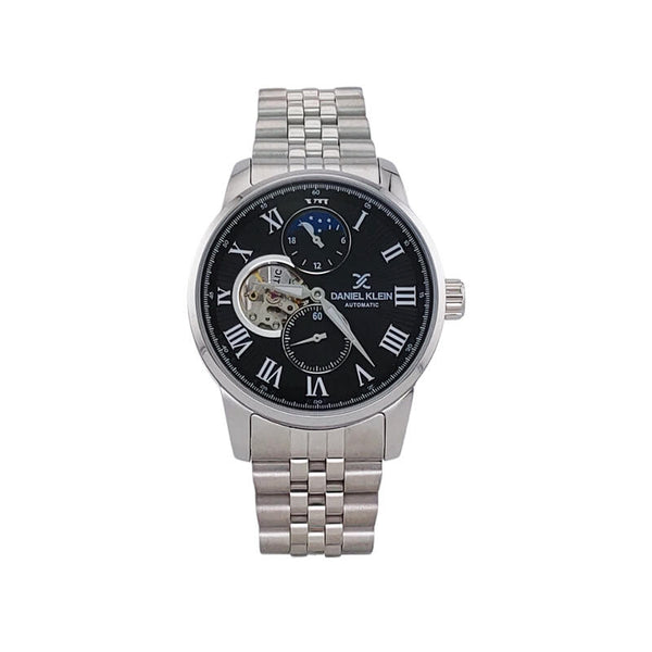 Daniel Klein Automatic Skeleton Men's Chronograph Watch DK.1.13564-2 Silver with Stainless Steel Strap | Watch for Men