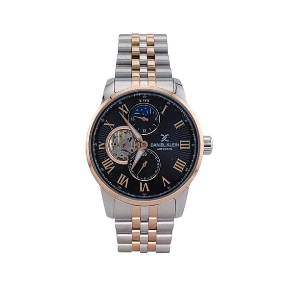 Daniel Klein Automatic Skeleton Men's Chronograph Watch DK.1.13564-5 Silver with Stainless Steel Strap | Watch for Men