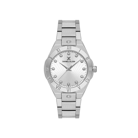 Daniel Klein Premium Women's Analog Watch Silver Stainless Steel Strap DK.1.13585-1