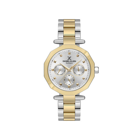 Daniel Klein Premium Women's Chronograph Watch Gold Stainless Steel Strap DK.1.13605-2