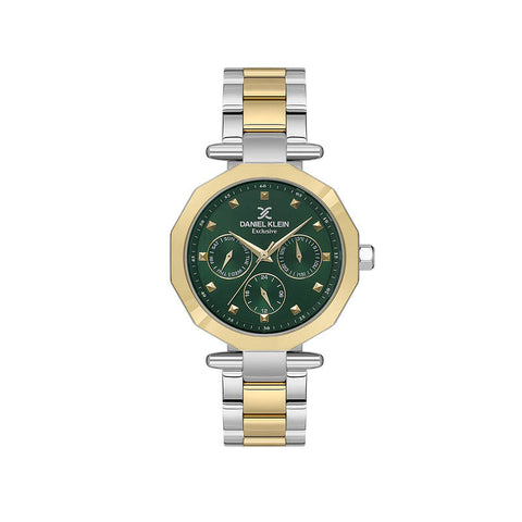 Daniel Klein Premium Women's Chronograph Watch Gold Stainless Steel Strap DK.1.13605-3