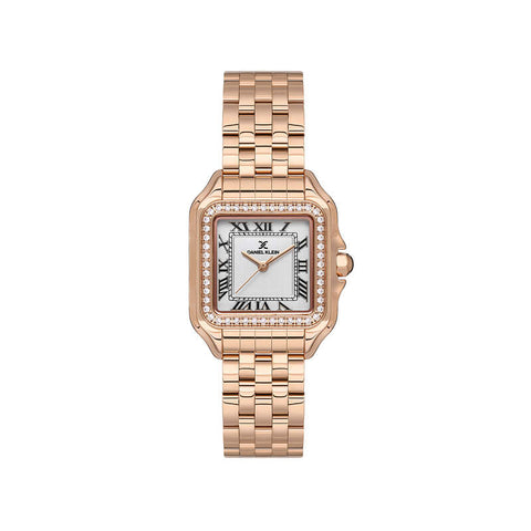 Daniel Klein Premium Women's Analog Watch Rose Gold Stainless Steel Strap DK.1.13619-5
