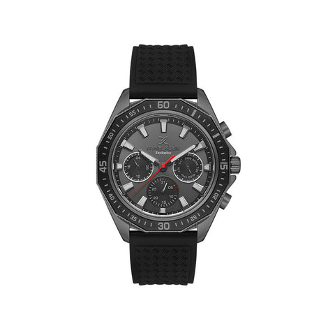 Daniel Klein Exclusive Men's Chronograph Watch Black Silicone Strap DK.1.13639-4