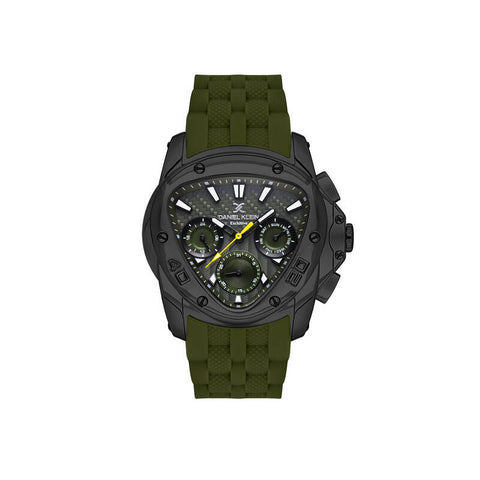 Daniel Klein Exclusive Men's Chronograph Watch Green Silicone Strap DK.1.13679-3