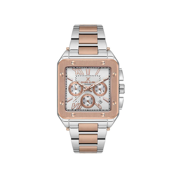 Daniel Klein Exclusive Men's Chronograph Watch Rose Gold Stainless Steel Strap DK.1.13687-4