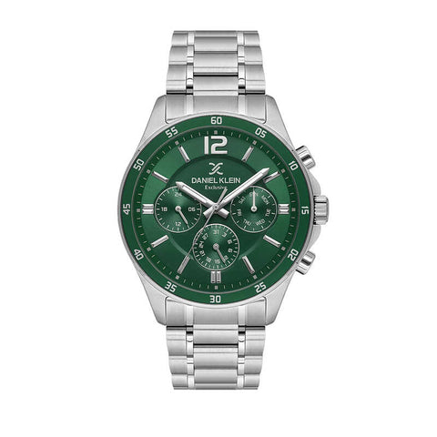 Daniel Klein Exclusive Men's Chronograph Watch Silver Stainless Steel DK.1.13972-3