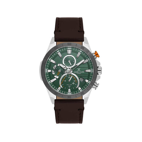 Daniel Klein Exclusive Men's Chronograph Watch Brown Genuine Leather  DK.1.13993