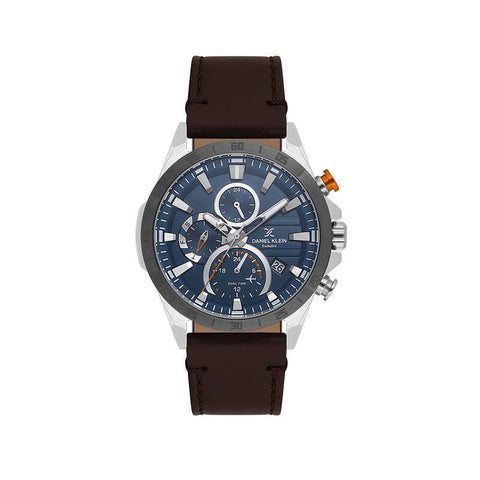 Daniel Klein Exclusive Men's Chronograph Watch Brown Genuine Leather  DK.1.13993