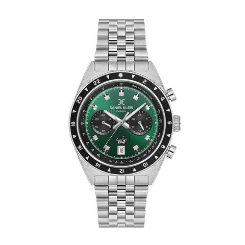 Daniel Klein Exclusive Men's Chronograph Watch Silver Stainless Steel  DK.1.13994