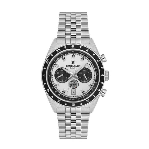 Daniel Klein Exclusive Men's Chronograph Watch Silver Stainless Steel  DK.1.13994