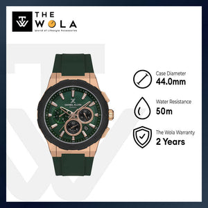 Daniel Klein Exclusive Men's Chronograph Watch Green Silicone DK.1.13997-4