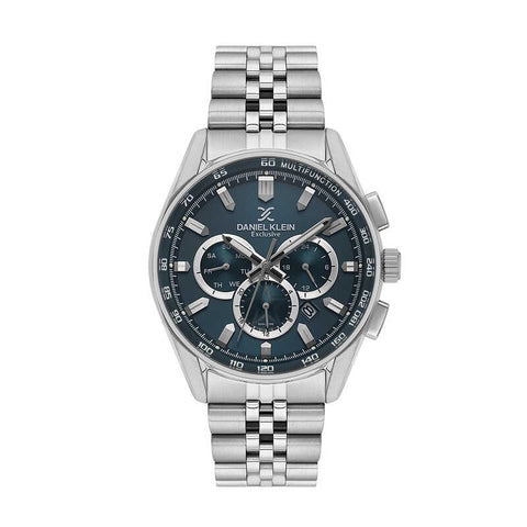 Daniel Klein Exclusive Men's Chronograph Watch Silver Stainless Steel  DK.1.14001
