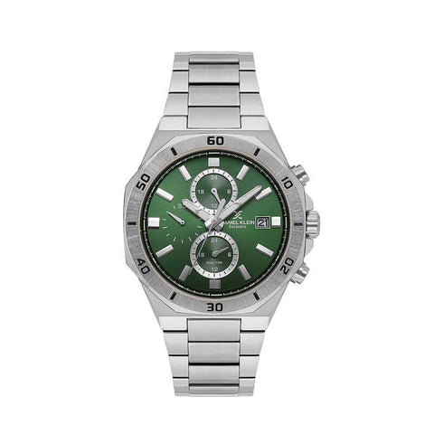 Daniel Klein Exclusive Men's Chronograph Watch Silver Stainless Steel  DK.1.14004